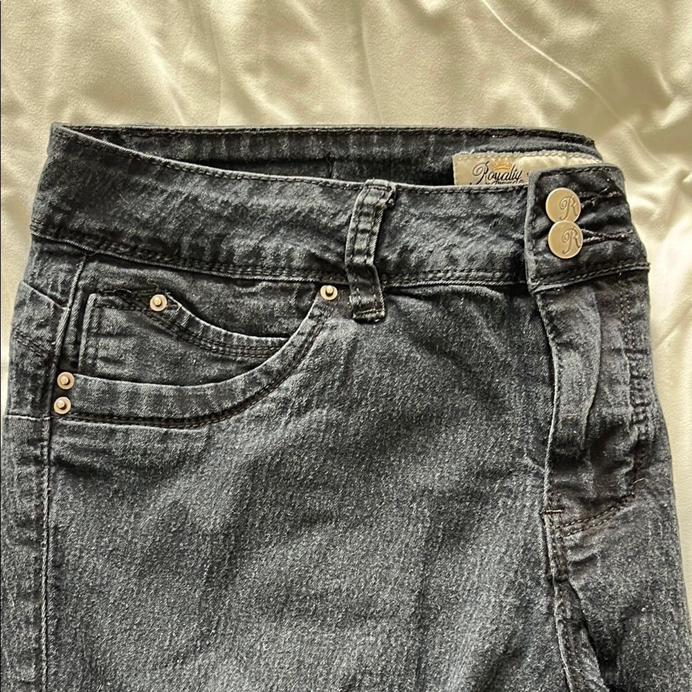 Royalty For Me Gray High Rise Jeans